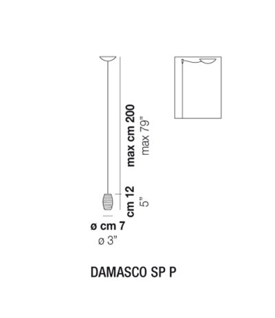 Vistosi Damasco SP Pendelleuchte Muranoglas LED-Retrofit kompatibel