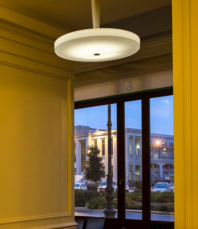 Prandina Equilibre C33 Indoor Total Light LED Deckenleuchte f&uuml;r diffuses Licht mit Schnurdimmer