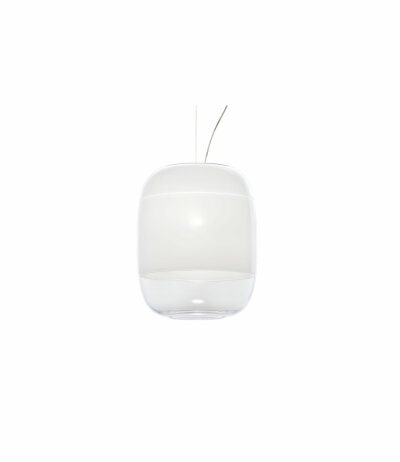 Prandina Gong S1 Pendelleuchte Glasschirm &Oslash; 18 cm G9 Fassung LED-Retrofit kompatibel