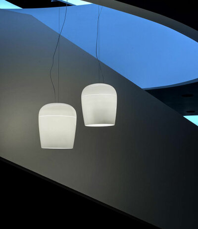 Prandina Tiara LED S5 Glas-Pendelleuchte &Oslash; 36 cm 3000K