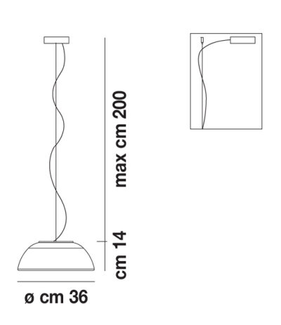 Vistosi Infinita SP 36 runde wei&szlig;e Muranoglas-Pendelleuchte &Oslash;36cm mit E27 Fassung Pendell&auml;nge max. 200cm