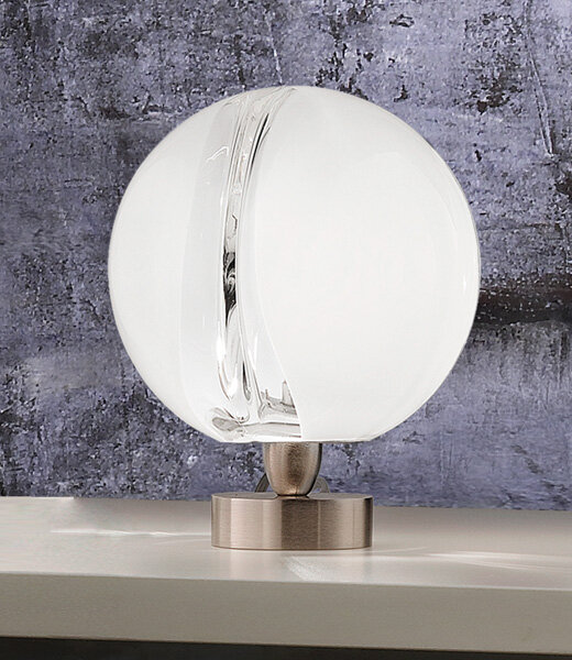 Vistosi Poc LT 16 eleganteTischleuchte aus mundgeblasenem Muranoglas E14 Fassung mit Ein/Aus-Schnurschalter