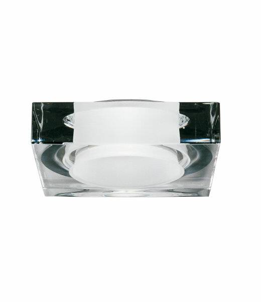 Fabbian Faretti D27 F09 Lui Glas-Einbaustrahler transparent quadratisch mit GU10 Fassung LED-Retrofit kompatibel