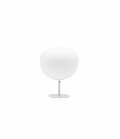 Fabbian Lumi F07 B03 Tischleuchte Glas Mochi Weiß Durchm. 20 cm mit G9 Fassung LED-Retrofit kompatibel