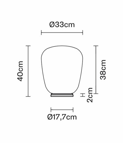 Fabbian Lumi F07 B21 Tischleuchte Glas Baka Wei&szlig; mit E27 Fassung LED-Retrofit kompatibel