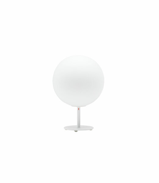 Fabbian Lumi F07 B31 Tischleuchte Glas Sfera Weiß Durchm. 20 cm mit G9 Fassung LED-Retrofit kompatibel