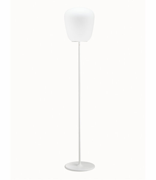 Fabbian Lumi F07 C07 Stehleuchte Glas Baka Wei&szlig; mit E27 Fassung LED-Retrofit kompatibel