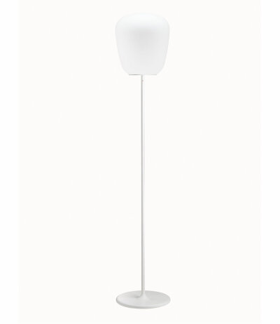 Fabbian Lumi F07 C07 Stehleuchte Glas Baka Weiß mit E27 Fassung LED-Retrofit kompatibel