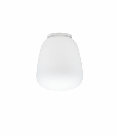 Fabbian Lumi F07 E07 Deckenleuchte Glas Baka Weiß mit E27 Fassung LED-Retrofit kompatibel
