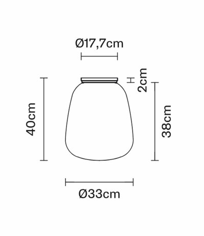 Fabbian Lumi F07 E07 Deckenleuchte Glas Baka Wei&szlig; mit E27 Fassung LED-Retrofit kompatibel