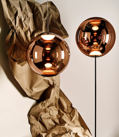 Tom Dixon Globe Pendelleuchte &Oslash;25cm LED Kupfer