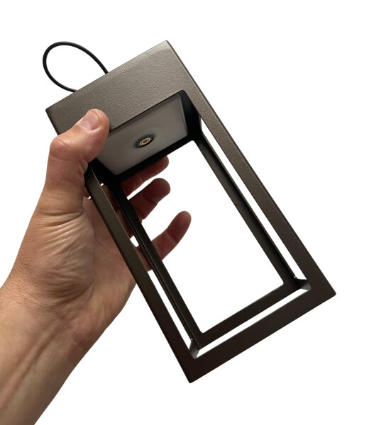 Platek Eterea Small bronzefarbige LED Tischleuchte mit Batterie und USB Anschluss