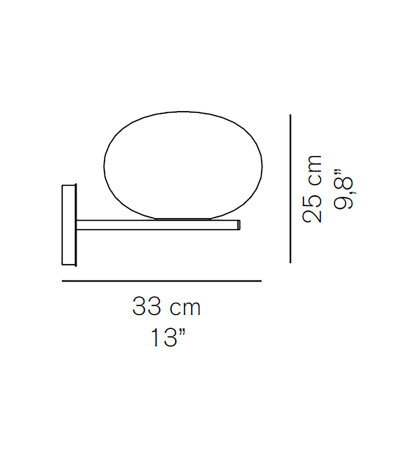 Oluce Alba 176 Wandleuchte Glas Wei&szlig; E27 Fassung LED-Retrofit kompatibel