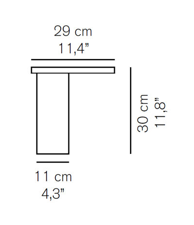 Oluce Cylinda 218 LED-Tischleuchte aus Metall mit Ein/Aus-Schnurschalter