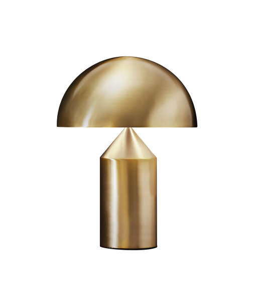 Oluce Atollo metal gold satiniert Tischleuchte Designklassiker in drei Gr&ouml;&szlig;en Entwurf Vico Magistretti 1977