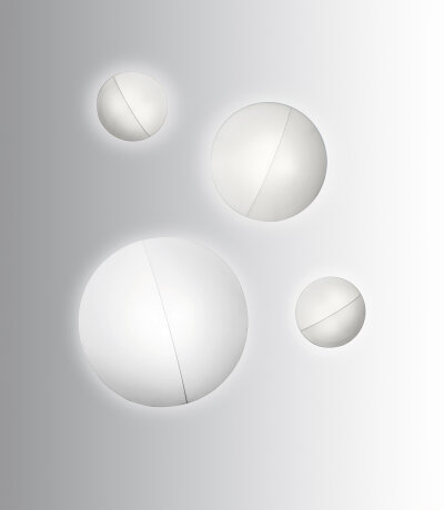 Axolight Nelly PL 60 runde Wand-/Deckenleuchte mit weißem Textildiffusor 2x E27 Fassung LED-Retrofit kompatibel