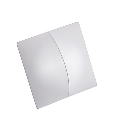 Axolight Nelly straight PL 60 quadratische Wand-/Deckenleuchte mit  weißem Textildiffusor 2x E27 Fassung LED-Retrofit kompatibel