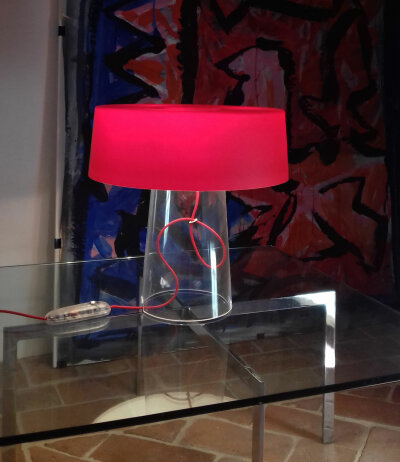 Prandina Glam T-Tischleuchten mit G9-Fassung LED-Retrofit kompatibel und Basis aus Kristall Glas