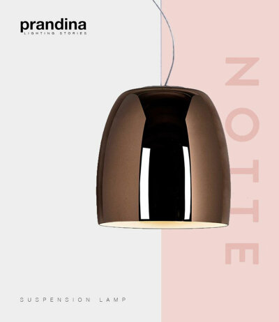 Prandina Notte S5 Pendelleuchte &Oslash; 36 cm E27 Fassung LED-Retrofit kompatibel