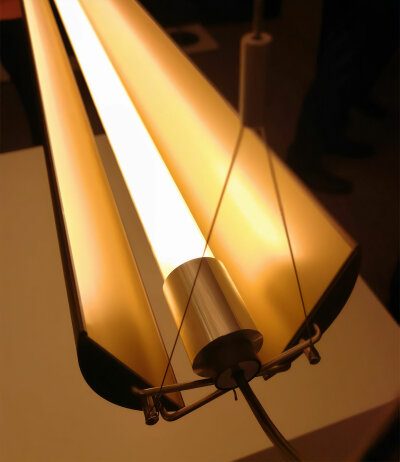 Belux UpDown lineare moderne LED-Pendelleuchte B&uuml;roleuchte Esstischlampe direkt/indirektes Licht verstellbare Aluminiumfl&uuml;gel Entwurf Reto Sch&ouml;pfer 1996