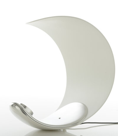 Luceplan Curl D76 elegante dimmbare LED-Tischleuchte indirektes Licht Design Sebastian Bergne