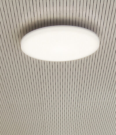 Ribag Punto LED-Anbauleuchte f&uuml;r W&auml;nde und Decken runde flache Struktur Alu-Druckguss Diffusor Kunstglas feinmattiert 