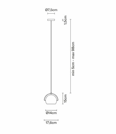 Fabbian Beluga White D57 A19 Pendelleuchte Deckenleuchte Stab k&uuml;rzbar Leuchtenkopf Glas Wei&szlig; Struktur gl&auml;nzend verchromt G9 Fassung LED-Retrofit kompatibel Design Marc Sadler