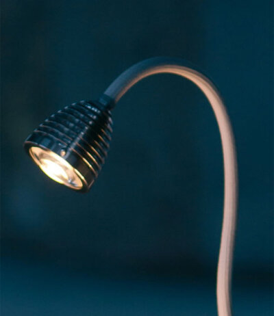 lessnmore Athene A-WL LED-Wandleuchte mit flexiblem Leuchtenarm Ber&uuml;hrungsdimmer Wandhalter Edelstahl matt