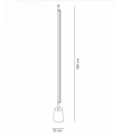 Luceplan Compendium D81T dreh- und dimmbare lineare LED-Stehleuchte f&uuml;r indirektes Licht mit Schnurdimmer Entwurf Daniel Rybakken