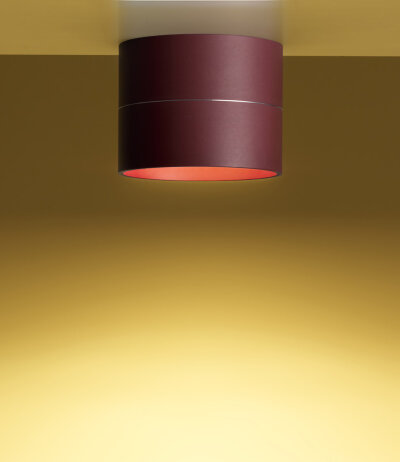 Oligo Tudor TW zylindrische LED-Deckenleuchte f&uuml;r homogenes Licht 2200-5000K Tunable White Casambi dimmbar