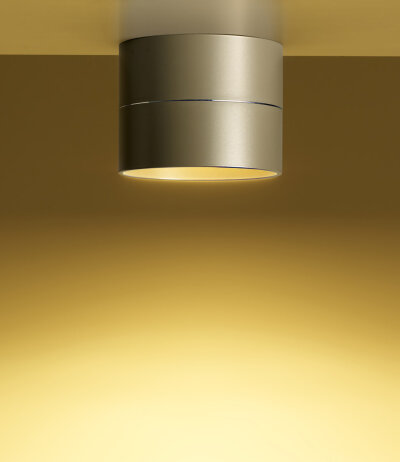Oligo Tudor TW zylindrische LED-Deckenleuchte f&uuml;r homogenes Licht 2200-5000K Tunable White Casambi dimmbar