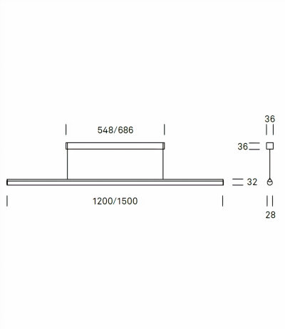 Ribag Aroa schlanke LED-Pendelleuchte f&uuml;r weiches rundumstrahlendes Licht reduziertes zeiloses Design Stromf&uuml;hrung durch Pendelaufh&auml;ngung Struktur Aluminium eloxiert Diffusor Kunstglas opal