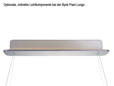 Byok Piani Lungo rechteckige formal extrem reduzierte LED-Pendelleuchte mit Gestensteuerung und Dim-To-Warm-Technologie 2100K-2700K f&uuml;r Konferenz- und Esstische Entwurf Kai Byok
