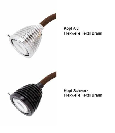 lessnmore Athene A-BSL LED-Stehleuchte mit schwenkbarem Arm und flexiblem Leuchtenarm dimmbar