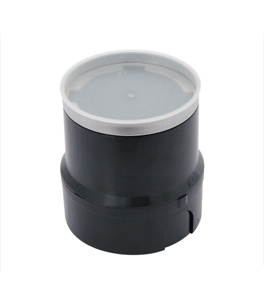 Luce&Light Gehäuse WC4050 kompatibel mit diversen Smoothy und Litus LED-Einbauleuchten Kunststoff schwarz oberer Abdeckring Alu eloxiert Ø107mm Einbautiefe 98mm