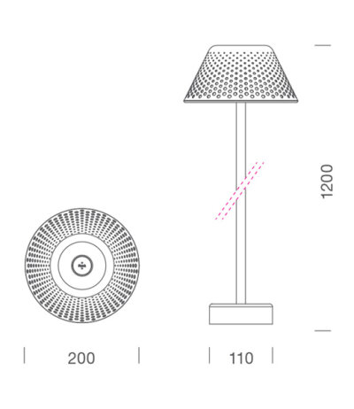 Platek Mesh LED-Pollerleuchte mit dekorativem Lampenschirm f&uuml;r Wege und Gr&uuml;nfl&auml;chen