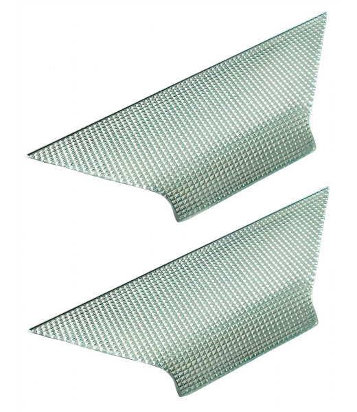 Flos Papillona Ersatzteil: Glas metallisiert (2 Stck.) silberfarbig und semitransparent