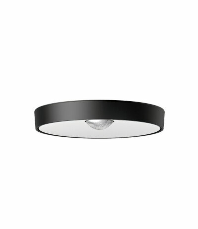 Ribag Kivo &Oslash;270 mm runde lichtstarke LED-Deckenleuchte mit Wechselblende und Glaslinse f&uuml;r brilliantes Licht Struktur Aluminium-Druckguss
