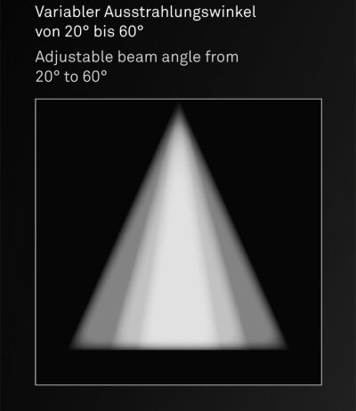 Ribag Vertico zylindrische LED-Pendelleuchte 20-60&deg; fokussierbar 13W