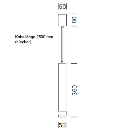 Ribag Vertico zylindrische LED-Pendelleuchte blendfreies Licht Struktur gefr&auml;stes Reinstaluminium Lichtkegel 20-60&deg; fokussierbar 13W CRI90+ 