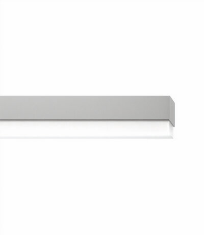 Ribag Metron Anbauleuchte (Opal) schlanke Lichtlinie mit homogener Lichtverteilung diffuses Licht mit Deckenaufhellung Struktur Aluminium Kunstglasdiffusor opal