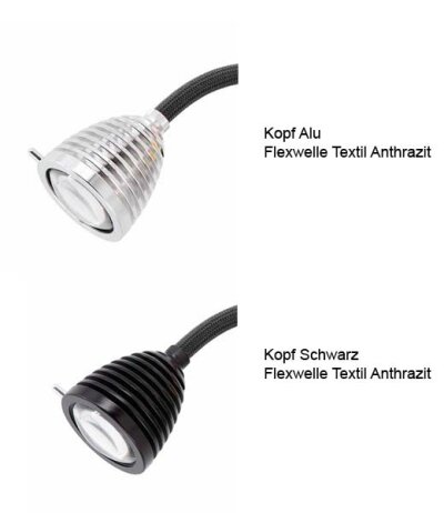 lessnmore Athene A-AL LED-Aufbauleuchte mit flexiblem Leuchtenarm dimmbar