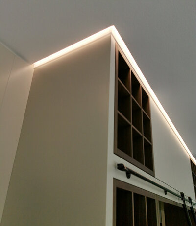 Panzeri Corner LED System Aluminiumprofil Deckenvoute verstecktes Licht