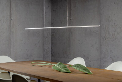 LichtRaumFunktion LightPin 11 filigrane minimalistische LED-Pendelleuchte stromf&uuml;hrende Seilabh&auml;ngungen Design Ralf St&ouml;ssel