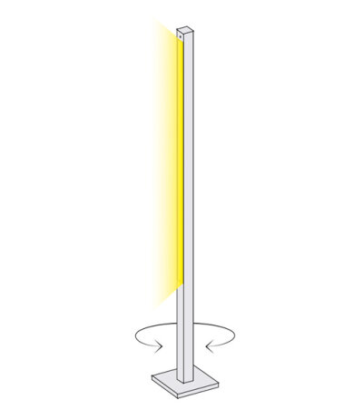 Byok Bastobianco vertikale formal reduzierte LED-Stehleuchte Wandfluter indirektes Licht dimmbar via Gestensensor Dim-To-Warm 2100K-2700K