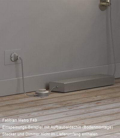 Fabbian System-Betriebsgeräte für Metro F49 im Metall-Designgehäuse für Wand-/Decken-/Bodenmontage