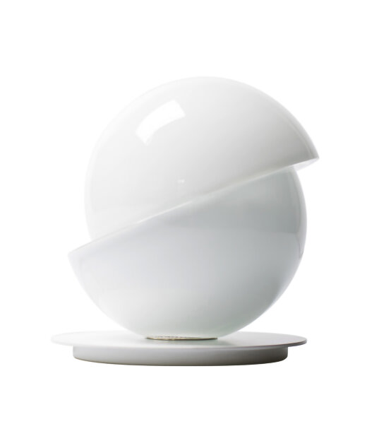 Axolight Aibu weiße Glas Tischleuchte mit Ein/Aus-Schnurschalter