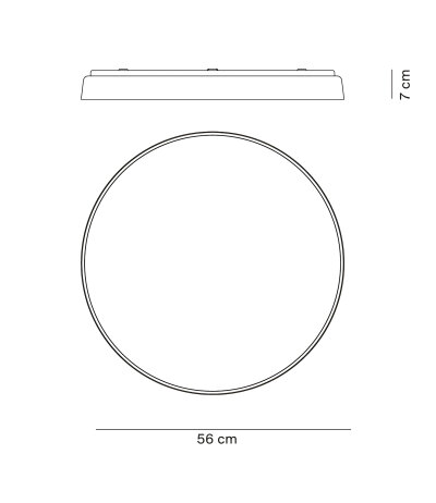 Luceplan Compendium Plate D81P gro&szlig;e runde LED-Deckenleuchte Entwurf Daniel Rybakken