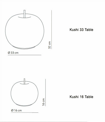 Kundalini Kushi Table Tischleuchten in asiatischem Design LED-Retrofitkompatibel kugelf&ouml;rmiges wei&szlig;es Glas