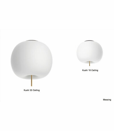 Kundalini Kushi Ceiling Deckenleuchte LED-Retrofitkompatibel kugelförmiges weißes Glas